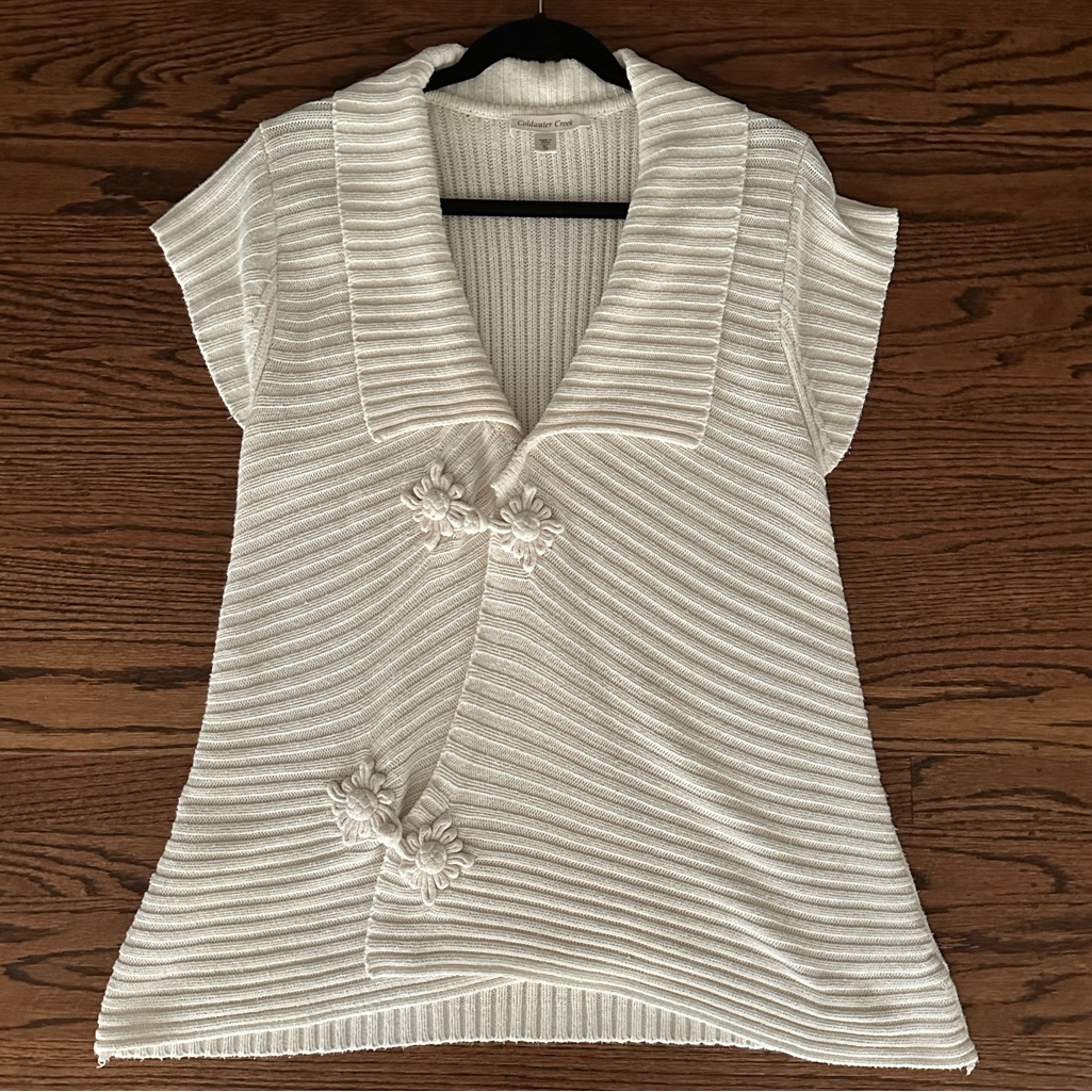 Coldwater Creek Cream Knit Sweater